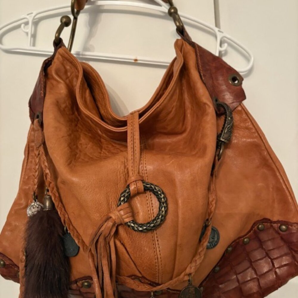 Vintage Italian leather handbag.